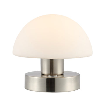 Zoe 5.75" Bohemian Farmhouse Iron Rechargeable Integrated LED Table Lamp - JONATHAN Y